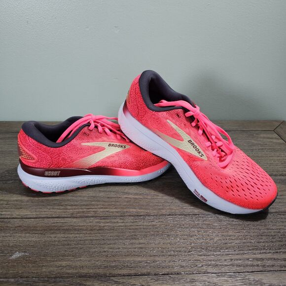 Brooks Ghost 16 Women's Running Shoes Pink/SunDried Tomato/Cream Size 9 - Picture 1 of 10
